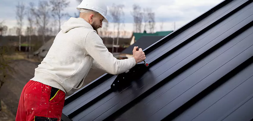 Tin Roof Ridge Cap Installation in Decatur